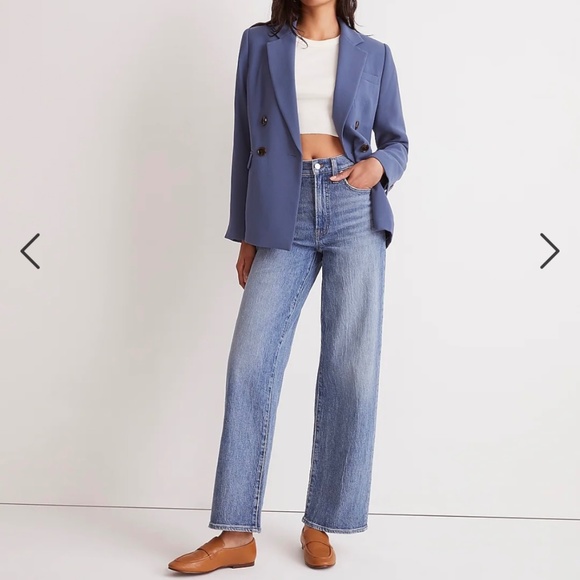 Madewell Denim - Madewell petite perfect vintage wide leg jean in heathcote wash p28